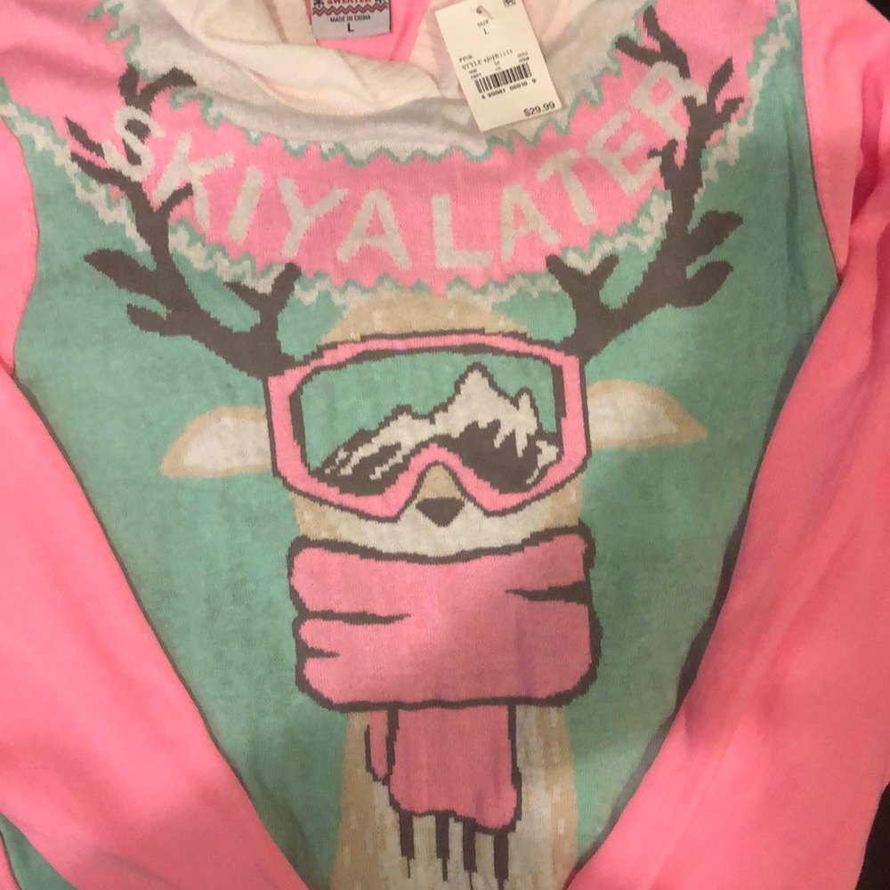 BNWT girls Holiday sweater and grey leggings - Picture 3 of 14